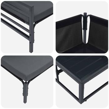 Gartensofa-set 14 Stk. Schwarz Stahl
