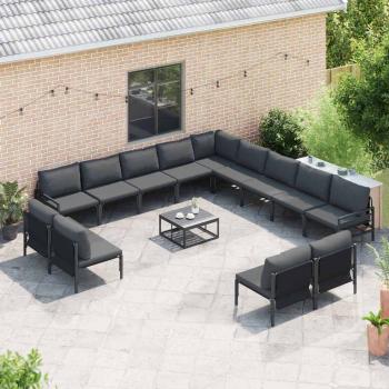 ARDEBO.de - Garten-Sofa-Set 13 pcs Anthrazit Stahl