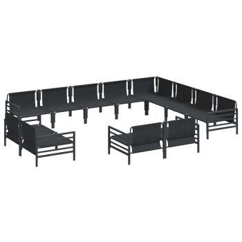 Garten-Sofa-Set 12 pcs Anthrazit Stahl