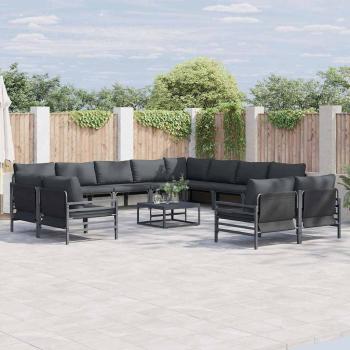 ARDEBO.de - Garten-Sofa-Set 13 pcs Anthrazit Stahl