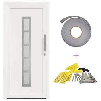 Vordertür Weiß 98 x 208 cm PVC