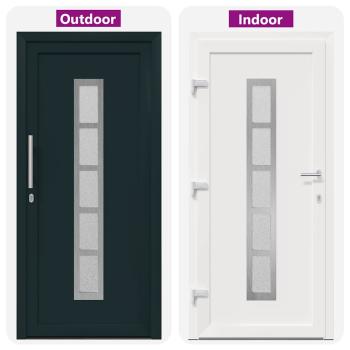 Vordertür Anthrazit 108 x 208 cm PVC