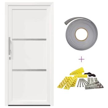 Vordertür Weiß 98 x 208 cm PVC