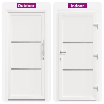 Vordertür Weiß 98 x 200 cm PVC