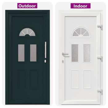 Vordertür Anthrazit 88 x 200 cm PVC