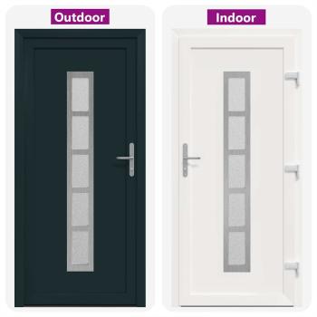 Vordertür Anthrazit 98 x 200 cm PVC