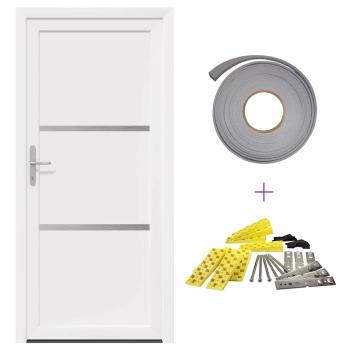 Vordertür Weiß 98 x 208 cm PVC