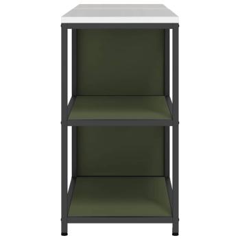 Küchenlager-Set mit Regal mit Speicher mit Tür Verstellbar 2 pcs Olive Grün 150 x 50 x 92 cm