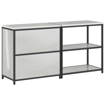 Küchenlager-Set 2 pcs Silber 150 x 50 x 92 cm Verzinkter Stahl