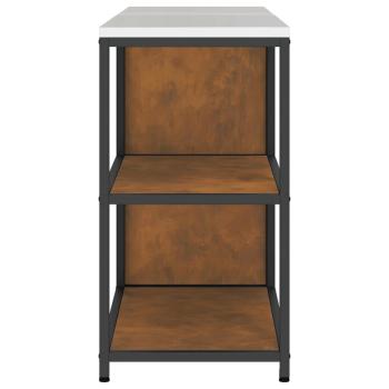 Küchenlager-Set mit Regal mit Speicher mit Tür Verstellbar 2 pcs Rostig 150 x 50 x 92 cm