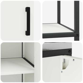 Küchenlager-Set 3 pcs Weiß 210 x 50 x 92 cm Kaltgewalzter Stahl