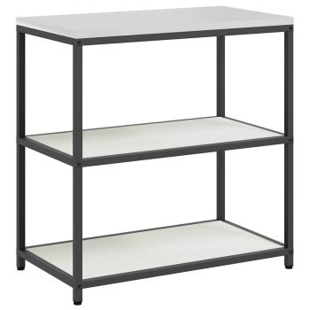 Küchenlager-Set 3 pcs Weiß 210 x 50 x 92 cm Kaltgewalzter Stahl