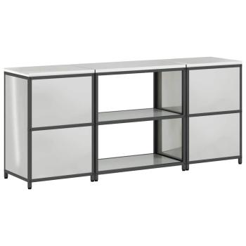 Küchenlager-Set 3 pcs Silber 210 x 50 x 92 cm Verzinkter Stahl