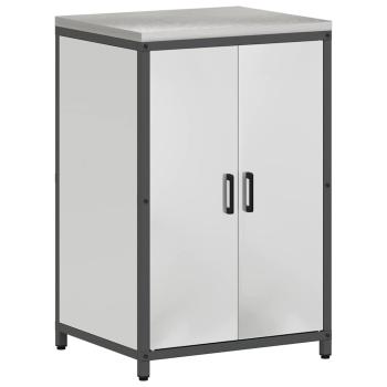 Küchenlager-Set 3 pcs Silber 210 x 50 x 92 cm Verzinkter Stahl