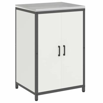 Küchenlager-Set 3 pcs Weiß 180 x 50 x 92 cm Kaltgewalzter Stahl