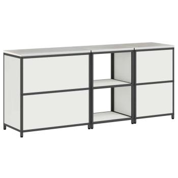 Küchenaufbewahrungsset mit Regal Sonstiges mit Speicher mit Tür 3 pcs Weiß 210 x 50 x 92 cm