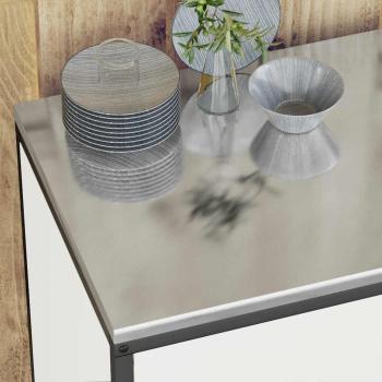 Küchenaufbewahrungsset mit Regal Sonstiges mit Speicher mit Tür 3 pcs Weiß 210 x 50 x 92 cm