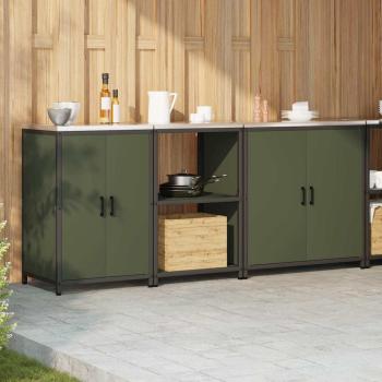 Küchenaufbewahrungsset 3 pcs Olive Grün 210 x 50 x 92 cm