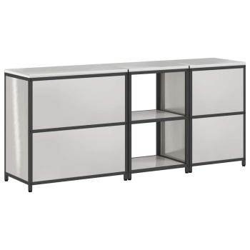 Küchenaufbewahrungsset 3 pcs Silber 210 x 50 x 92 cm Edelstahl