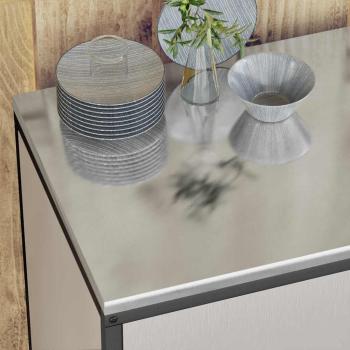 Küchenaufbewahrungsset 3 pcs Silber 210 x 50 x 92 cm Edelstahl