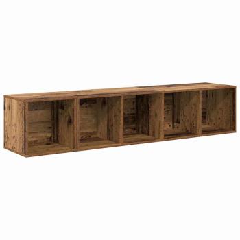 TV-Schrank Set 2 pcs Altholz 37 x 37 x 142,5 cm Holzwerkstoff