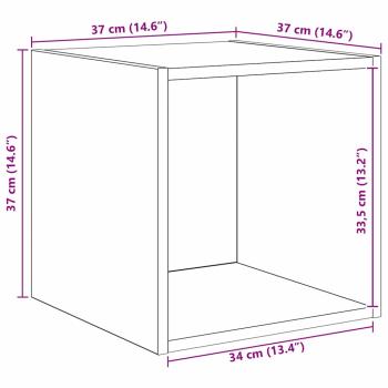 TV-Schrank Set 2 pcs Eiche handwerklich 37 x 37 x 142,5 cm