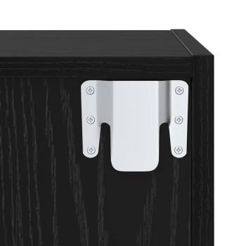 TV-Schrank-Set mit Speicher 4 pcs Schwarze Eiche Holzwerkstoff