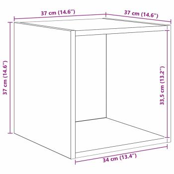 TV-Schrank-Set 4 pcs Schwarze Eiche 37 x 37 x 142,5 cm