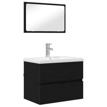 Badezimmermöbel Set 3 pcs Eiche handwerklich 60 x 38.5 x 45 cm