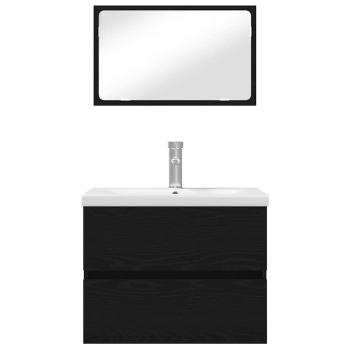 Badezimmermöbel Set 3 pcs Eiche handwerklich 60 x 38.5 x 45 cm