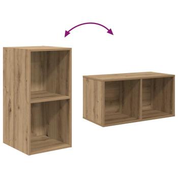 Wand TV Schrank 4 pcs Eiche handwerklich 37 x 37 x 72 cm