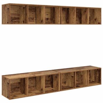 Wand TV Schrank 4 pcs Altholz 37 x 37 x 107,5 cm Ingenieuholz