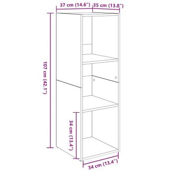 ARDEBO.de - TV-Schränk 3 pcs Schwarze Eiche 37 x 35 x 107.5 cm Ingenieuholz