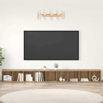 ARDEBO.de - TV-Schränk 3 pcs Eiche handwerklich 37 x 35 x 107.5 cm