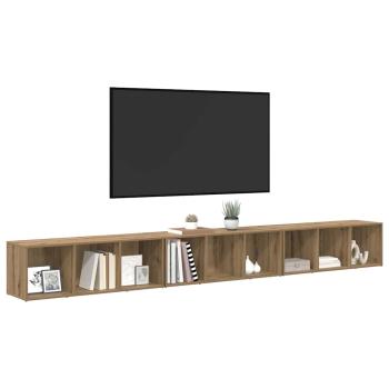 TV-Schränk 3 pcs Eiche handwerklich 37 x 35 x 107.5 cm