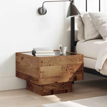 ARDEBO.de - Badschrank Altholz 40 x 40 x 30 cm Engineered Wood, Glas