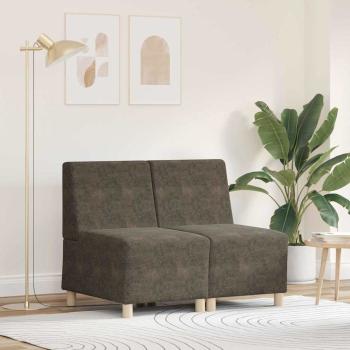 ARDEBO.de - Sofa Stuhl mit Kissen 2 pcs Dunkelgrau 55 cm Faux Wildleder