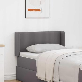 ARDEBO.de - Kopfteil Ohren 2 pcs Grau 40 x 16 x 5 cm Kunstleder