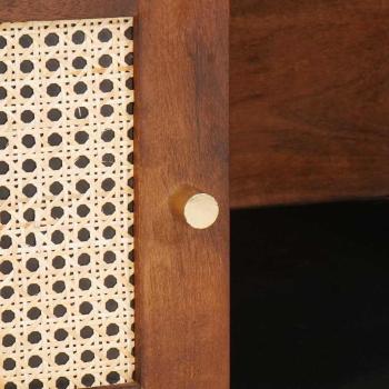 Kaffee-Tische mit Regal mit Speicher mit Tür Braun 100 x 54 x 40 cm