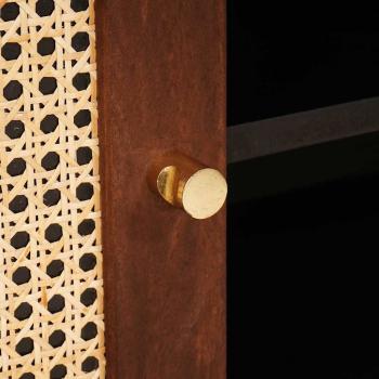 Medienlagerungsschränke & Regale mit Regal mit Speicher mit Tür Braun