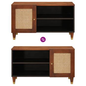 Medienlagerungsschränke & Regale mit Regal mit Speicher mit Tür Braun