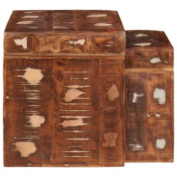 Beistelltische Mehrfarbig recyceltes Massivholz