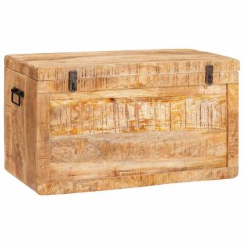 ARDEBO.de - Aufbewahrungsbox Braun 70 x 35 x 40 cm massives Mangoholz