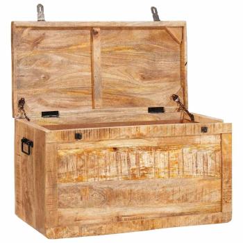 Aufbewahrungsbox Braun 70 x 35 x 40 cm massives Mangoholz