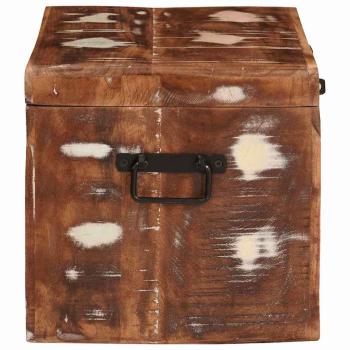 Aufbewahrungsbox mit Speicher mit Schloss Mehrfarbig recyceltes Massivholz