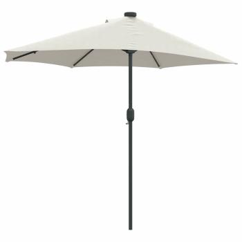 Gartenparasol Sandfarbe 294 x 150 x 223 cm Stoff