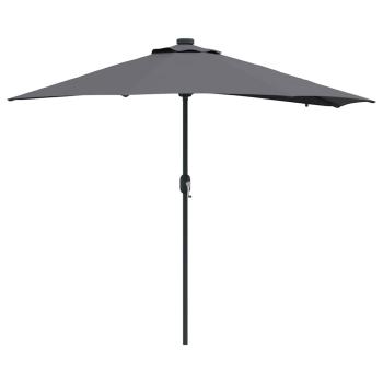 Gartenparasol Anthrazit 294 x 150 x 223 cm Stoff