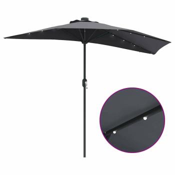 Gartenparasol Anthrazit 294 x 150 x 223 cm Stoff