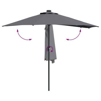 Gartenparasol Anthrazit 294 x 150 x 223 cm Stoff