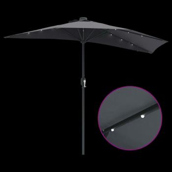 Gartenparasol Anthrazit 294 x 150 x 223 cm Stoff